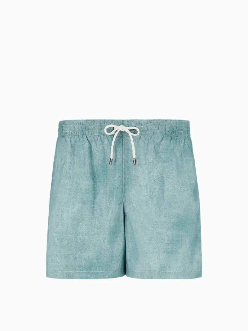 Fabric-effect swim shorts