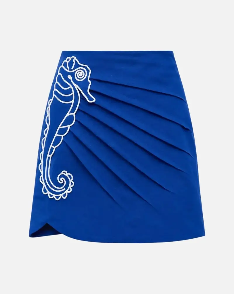 Falda Farm Rio Seahorse Blue Embroidery