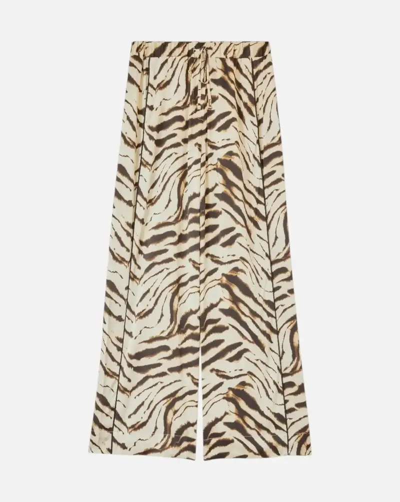 Falda Ganni Printed Stretch Satin Elasticated Pants