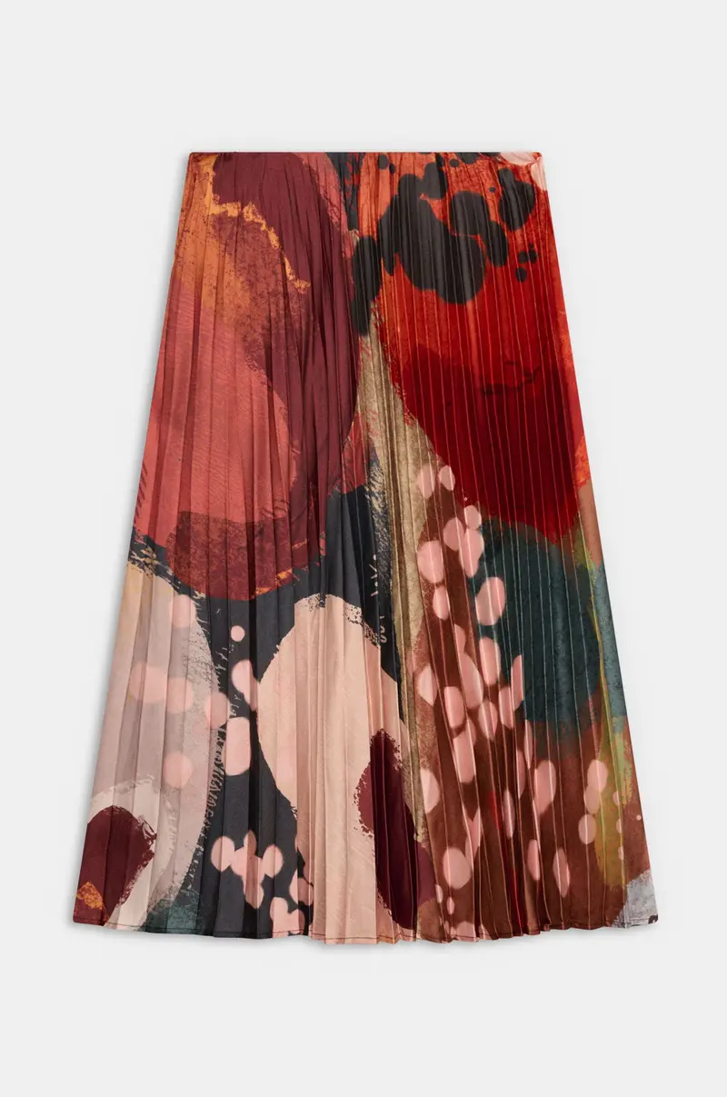 Falda midi plisada Blossom
