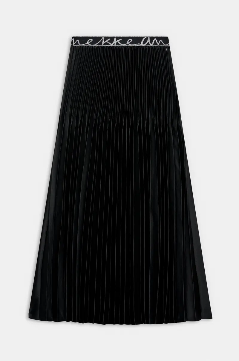 Falda midi plisada negra