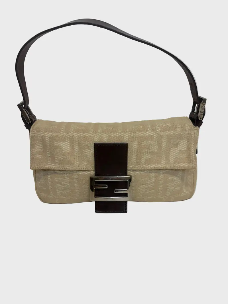 Fendi Baguette Zucca Canvas FF beige