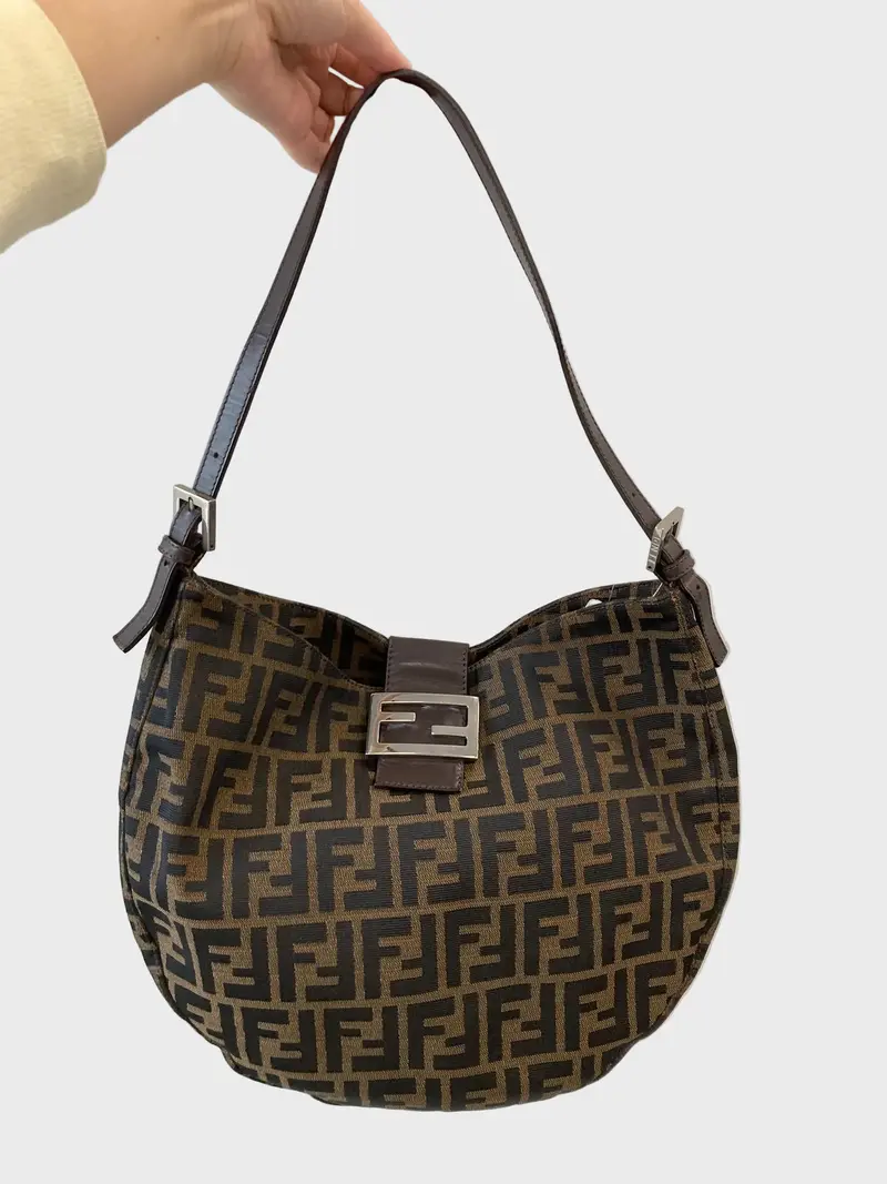 Fendi luna Baguette Zucca Marrón