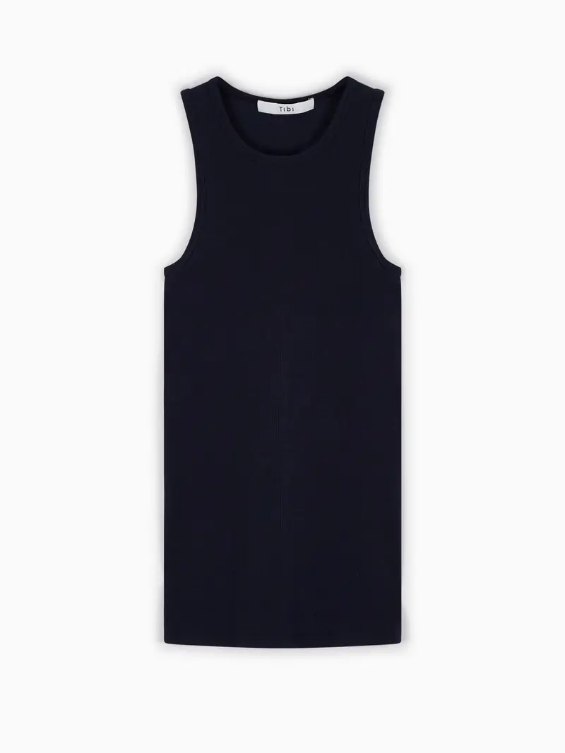 Fine rib tank top