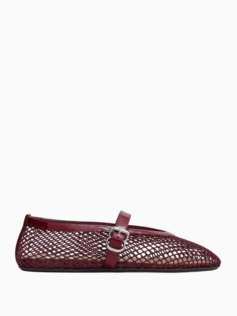 Fishnet ballet flats