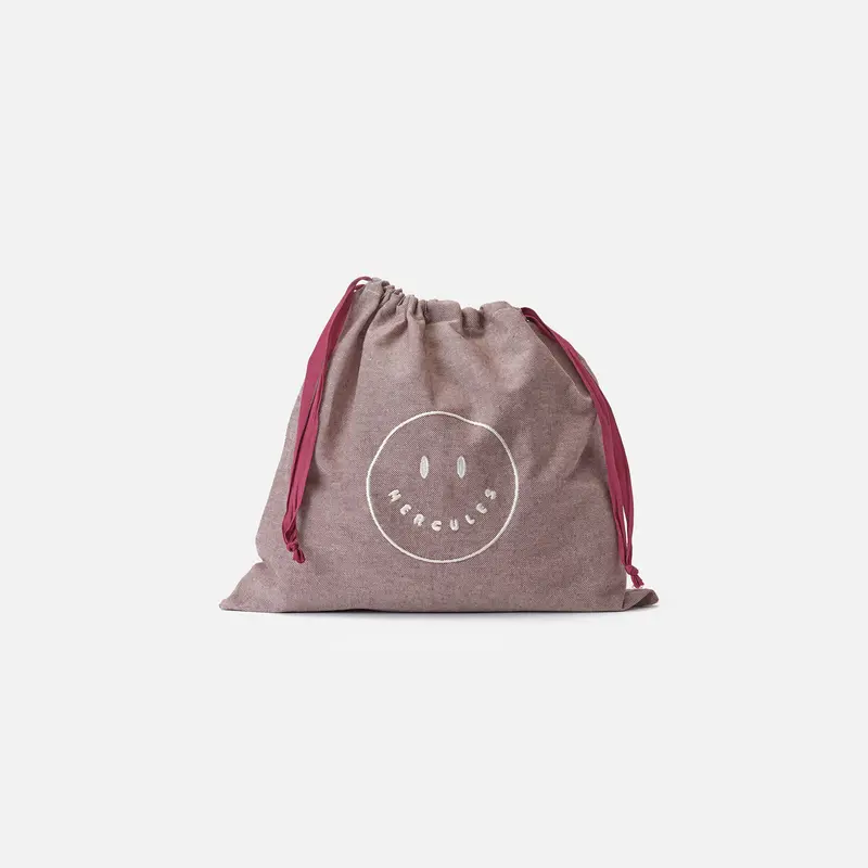 Funda bordada Smiley Granate