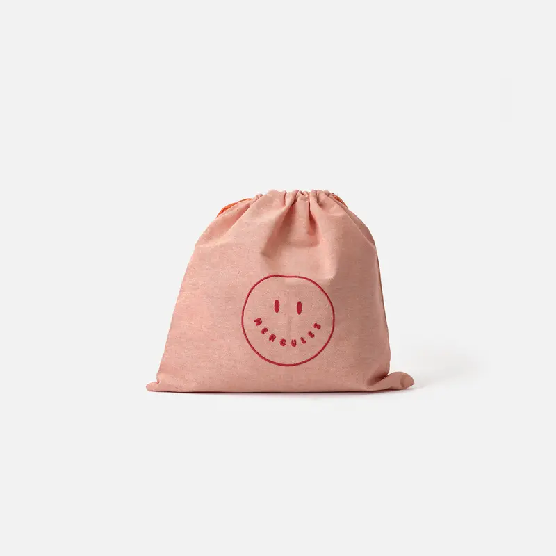 Funda bordada Smiley Naranja