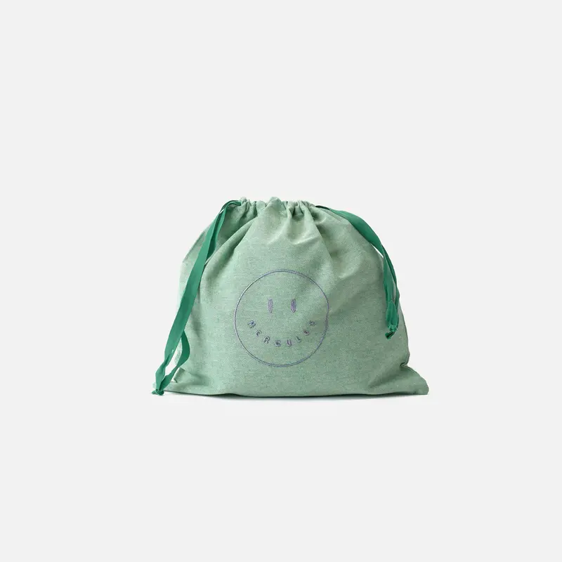 Funda bordada Smiley Verde