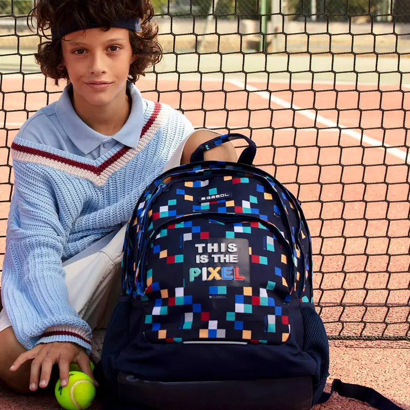 GABOL MOCHILA ESCOLAR CON 3 DEPARTAMENTOS CUBIK