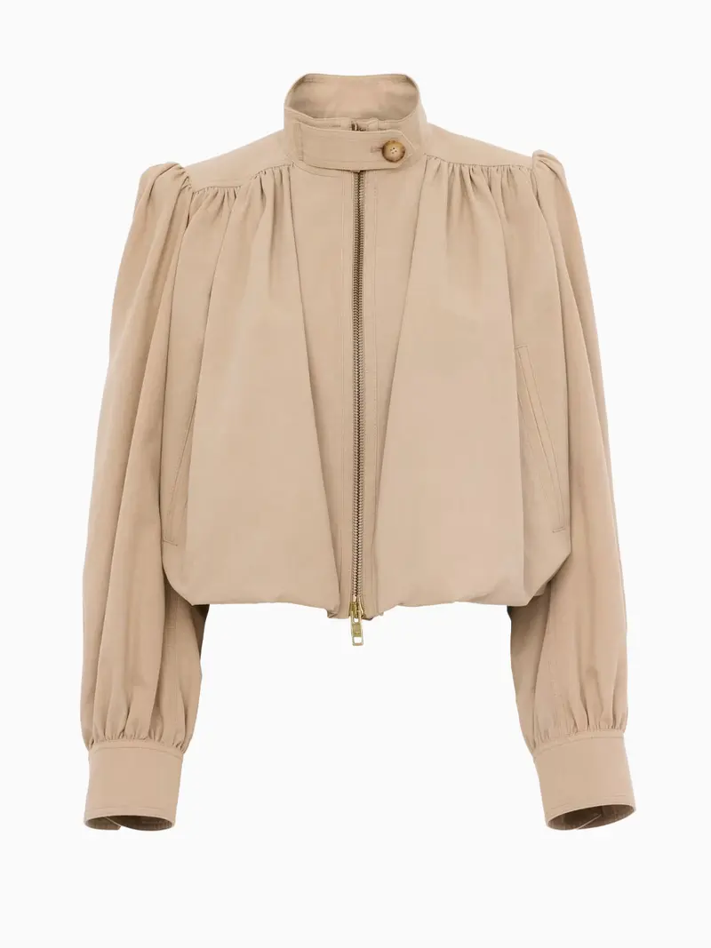 Gathered boule jacket