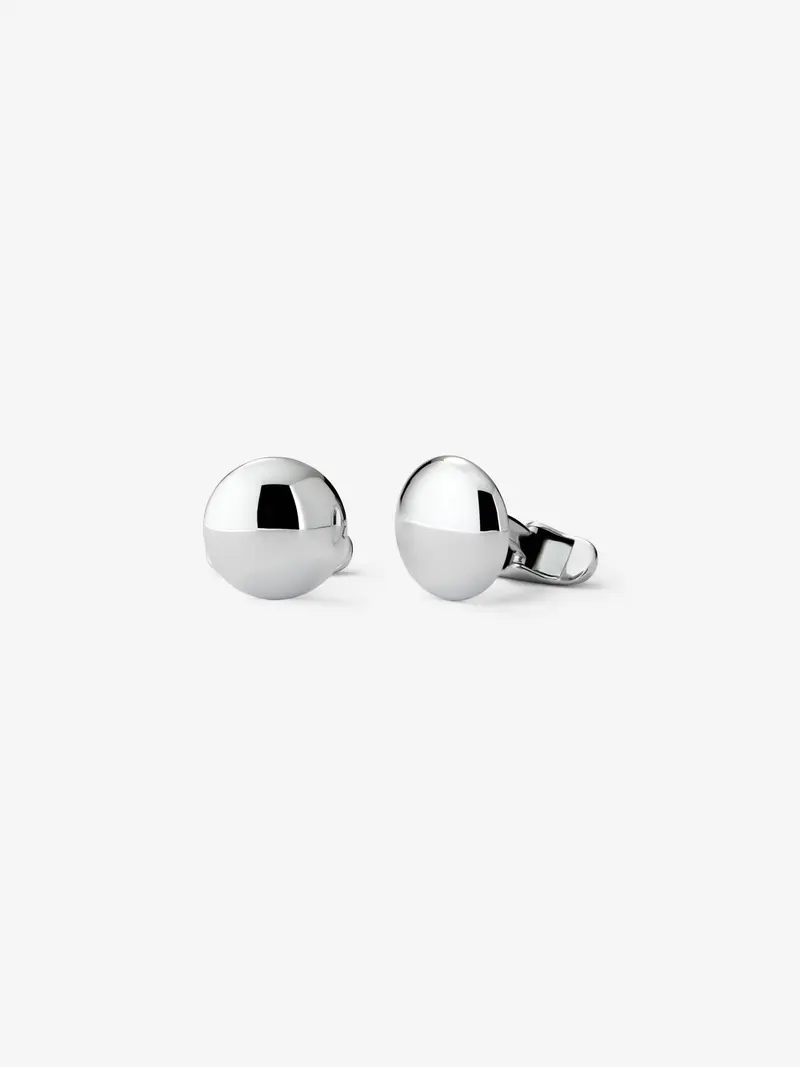 Gemelos de plata 925 con forma circular