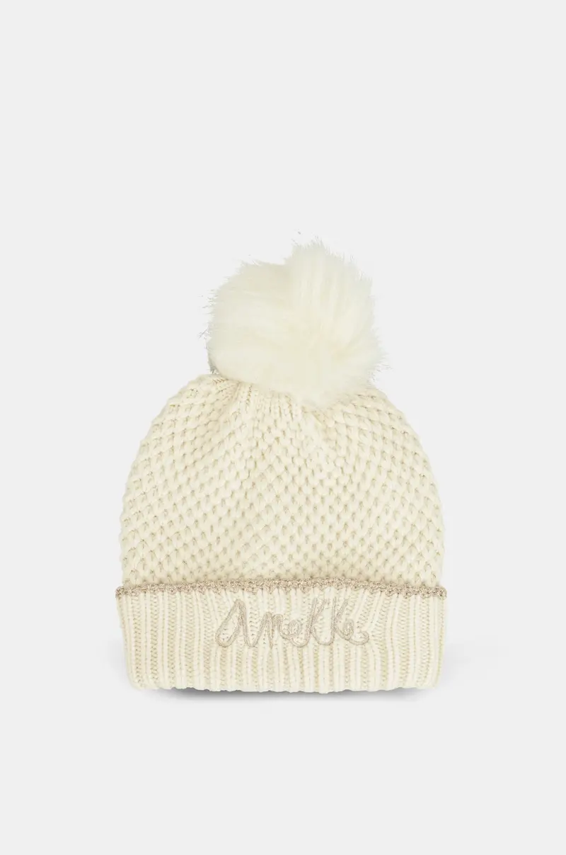 Gorro de punto beige
