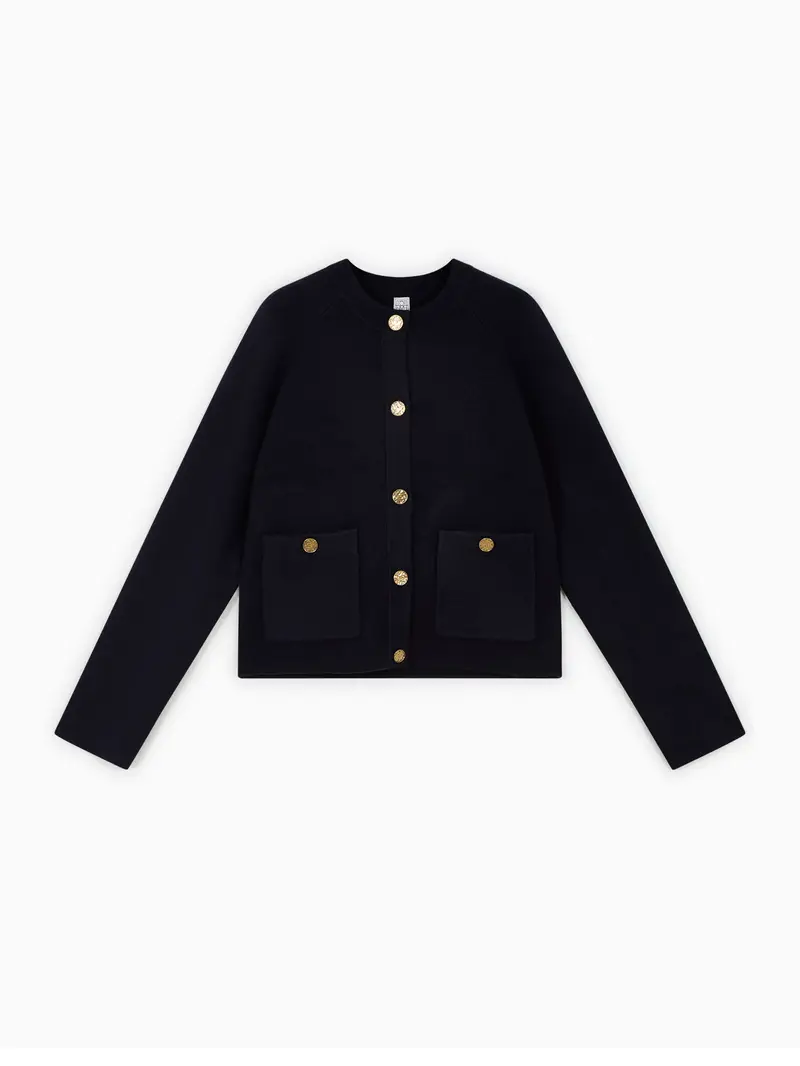 Hammered buttons cardigan