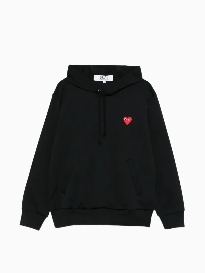 Heart-embroidered hoodie