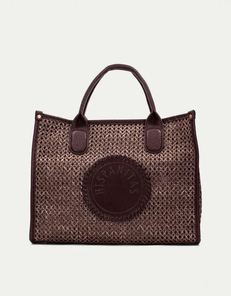 HISPANITAS BOLSO RAFIA AVELLANA 90250