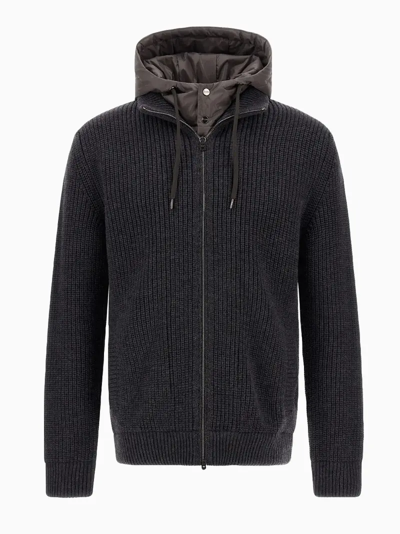 Hooded cardigan