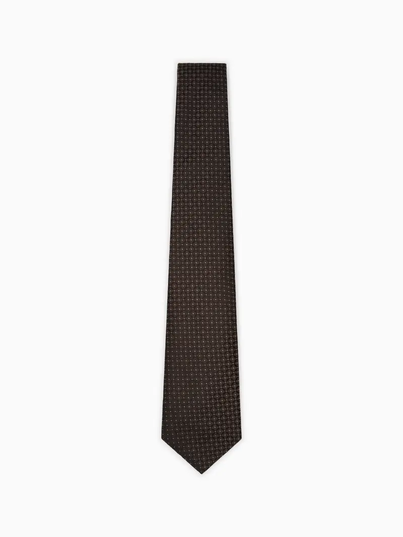 Jacquard-print tie