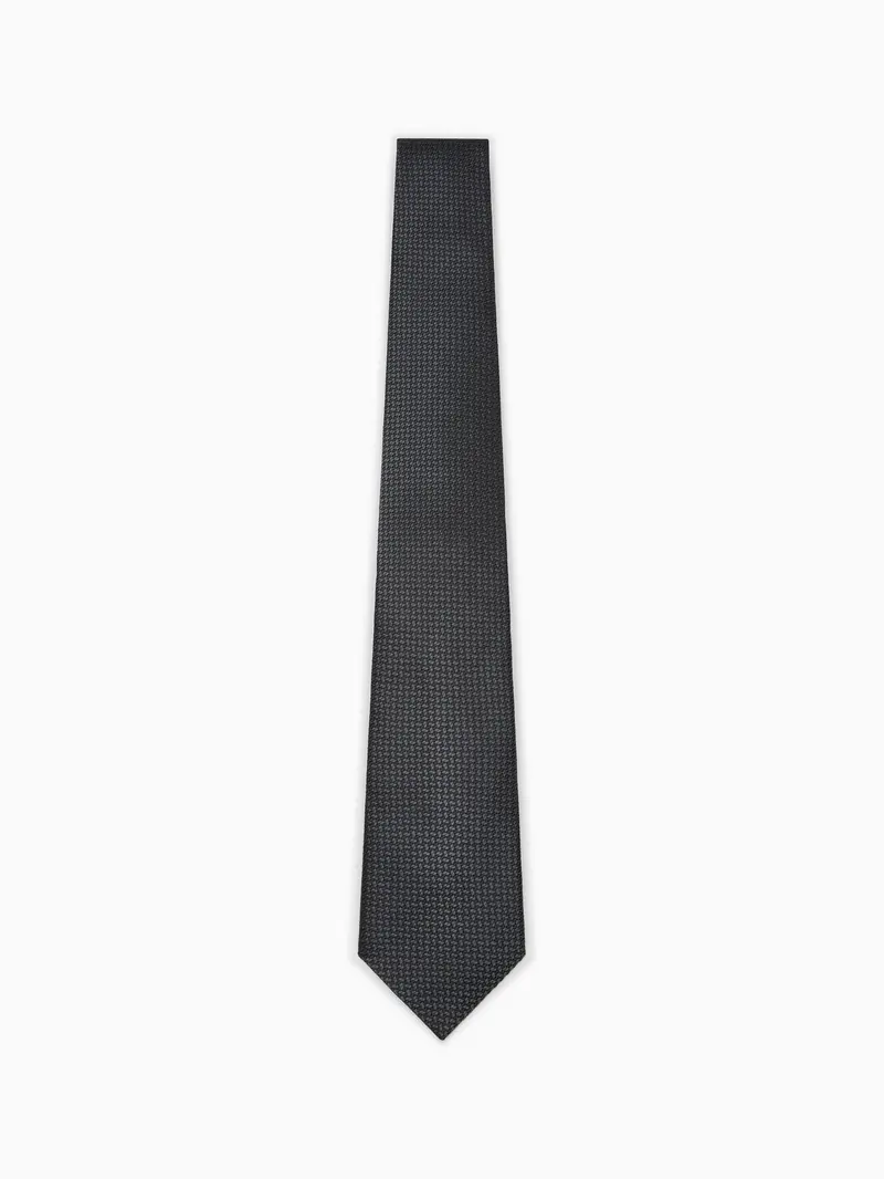 Jacquard-print tie