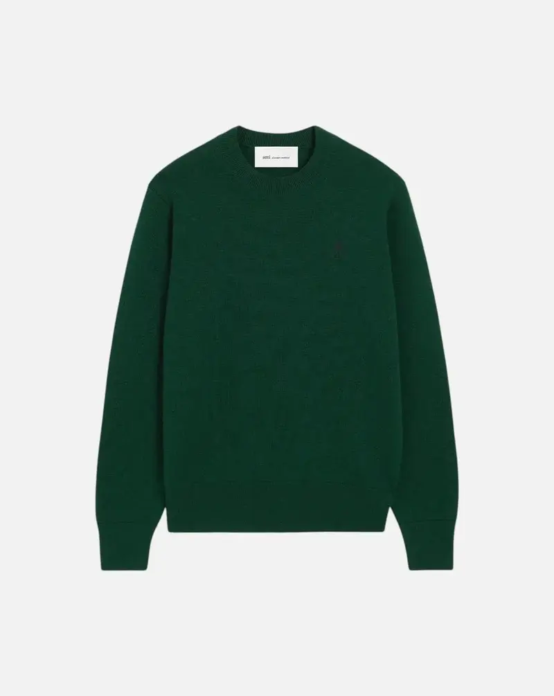Jersey Ami Paris Quota Crewneck Sweater with Ami de Coeur