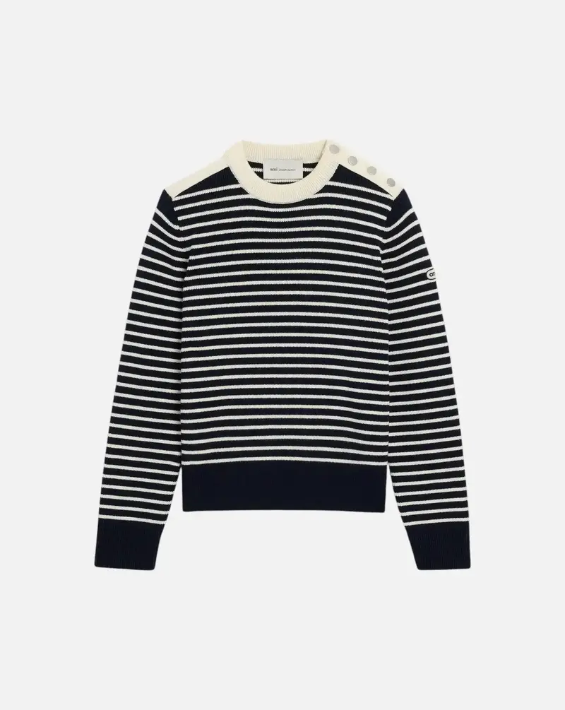 Jersey Ami Paris Striped Crewneck Sweater