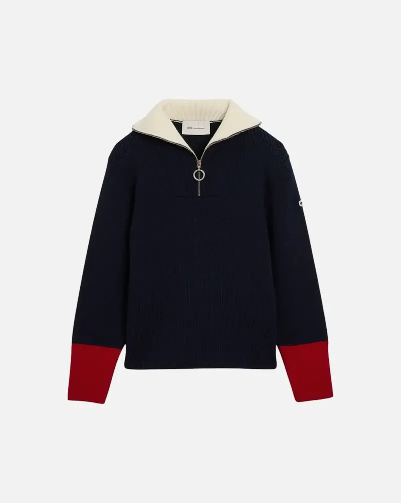 Jersey Ami Paris Zipped Collar Sweater
