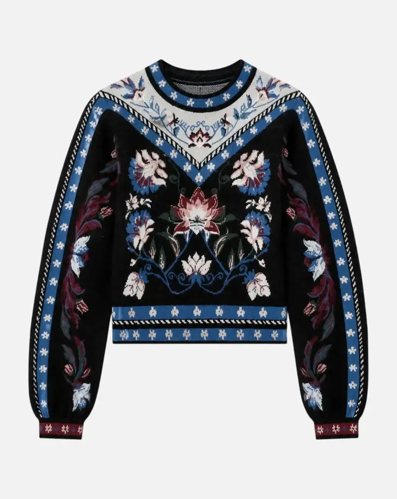 Jersey Natalia Burgundy Knit Sweater