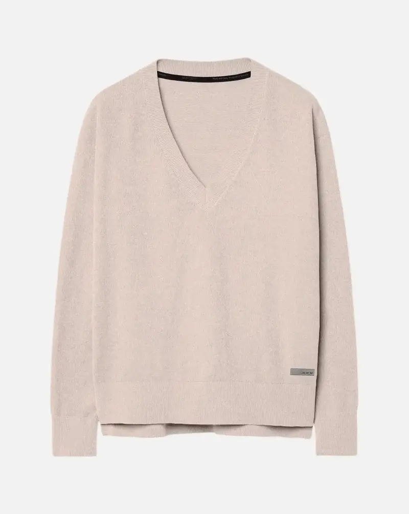 Jersey RRD Velvet Vent V-neck Wom Knit