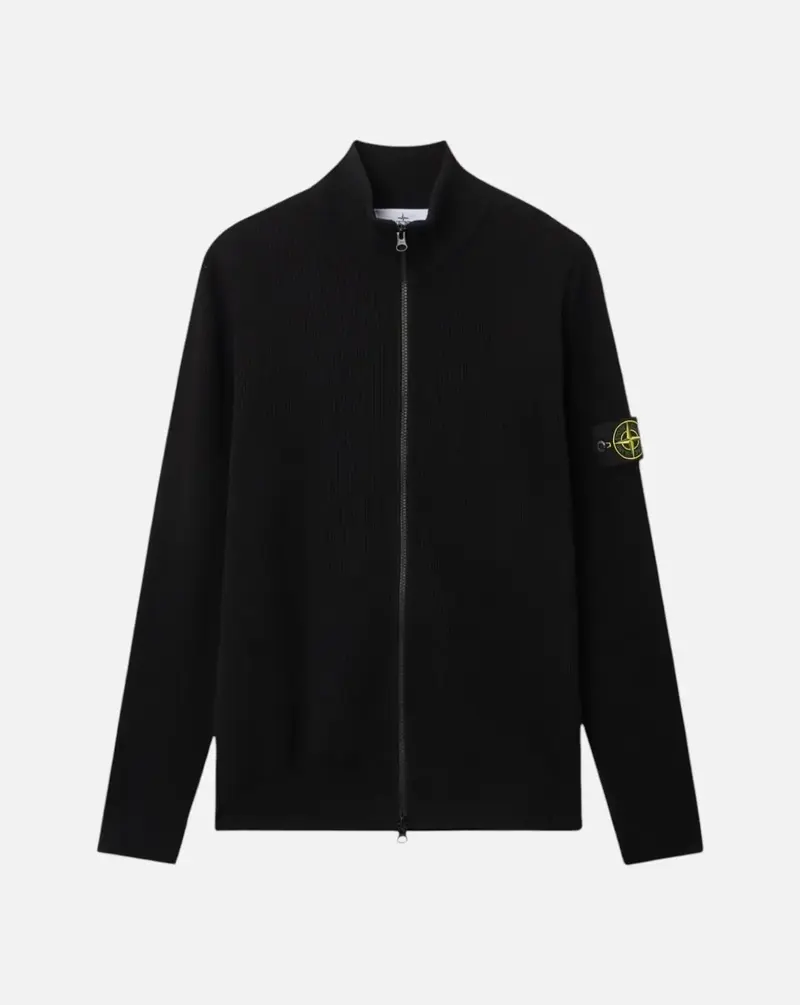 Jersey Stone Island Ribbed Zip-Up Jacket