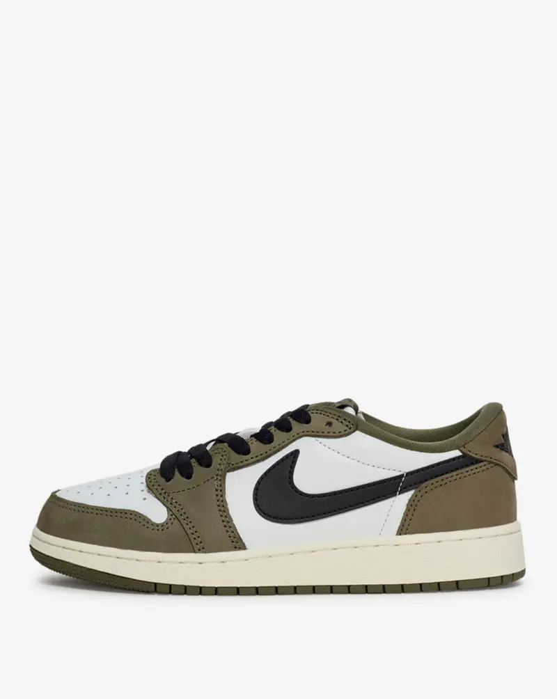 Jordan 1 Retro Low Medium Olive Summit White Sail Black