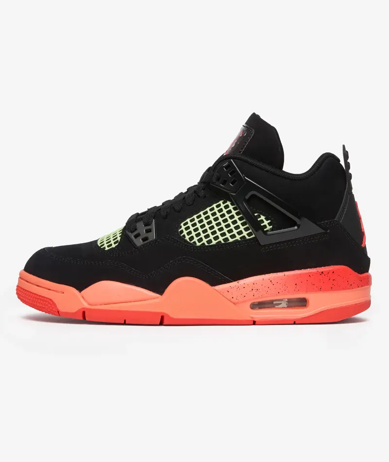 Jordan 4 Retro Negro Infrarrojo Barely Volt (Niño/a)