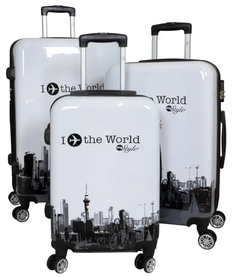 Juego de 3 Maletas Rígidas Travel World Skyline 360° ABS & Policarbonato