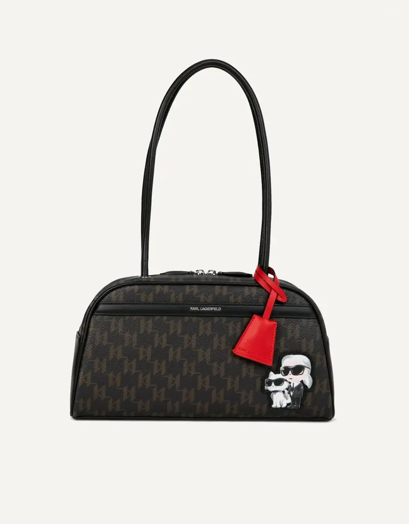 KARL LAGERFELD IKON MONOGRAM CC BOWLING BAG 89789