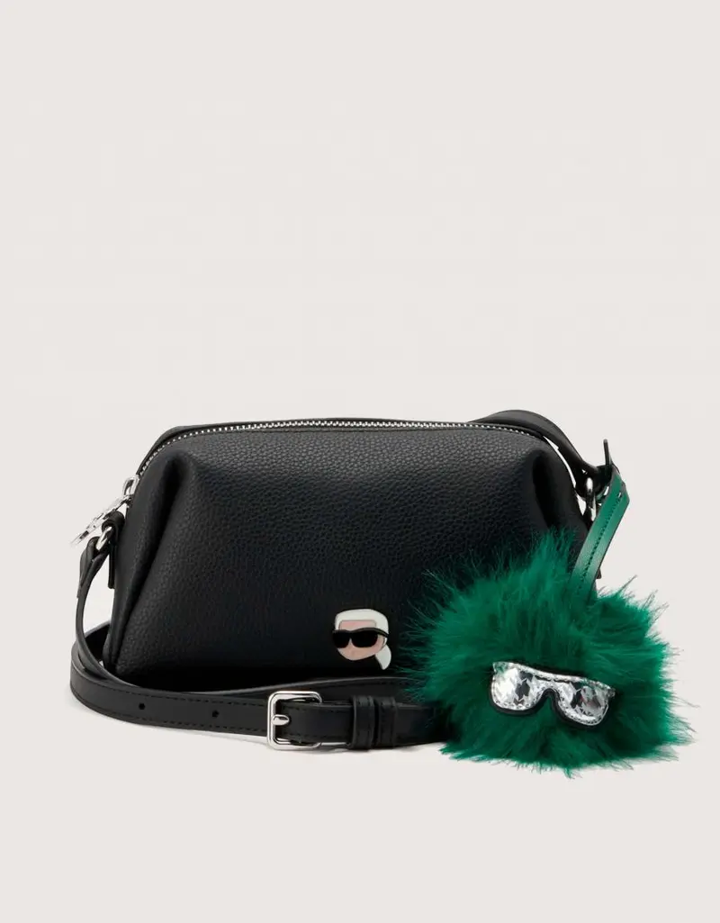 KARL LAGERFELD IKON PEBBLE CAMERA BAG BLACK B4W30083 91308