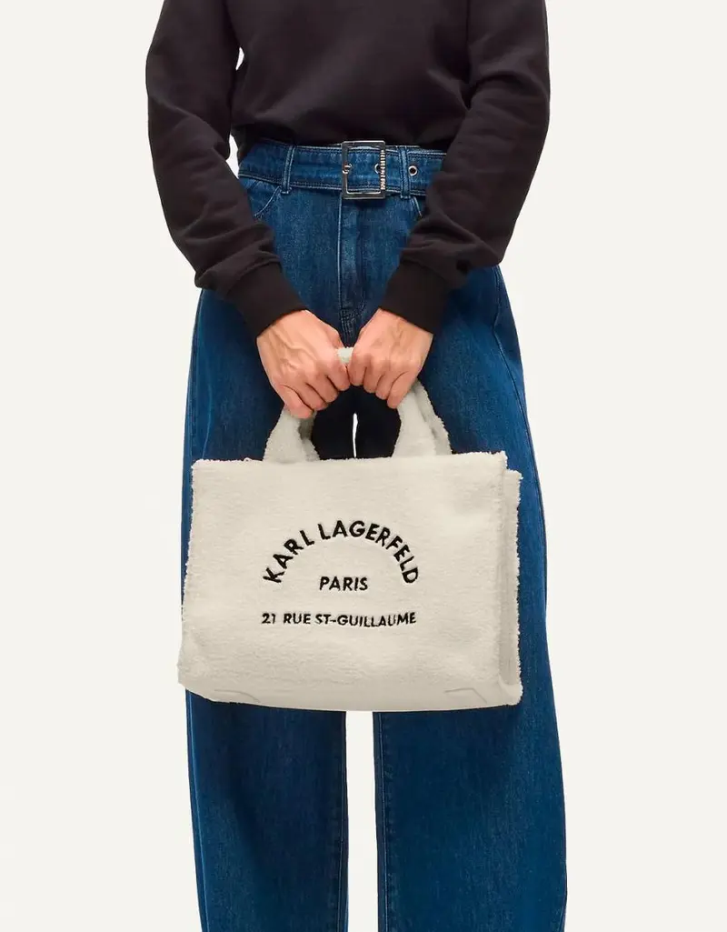 KARL LAGERFELD SQUARE TOTE SHEARLING 88506