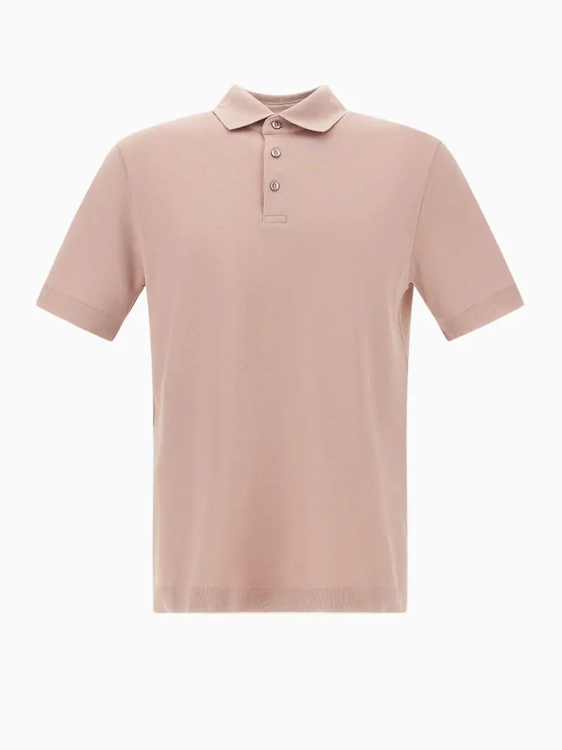 Knit polo shirt