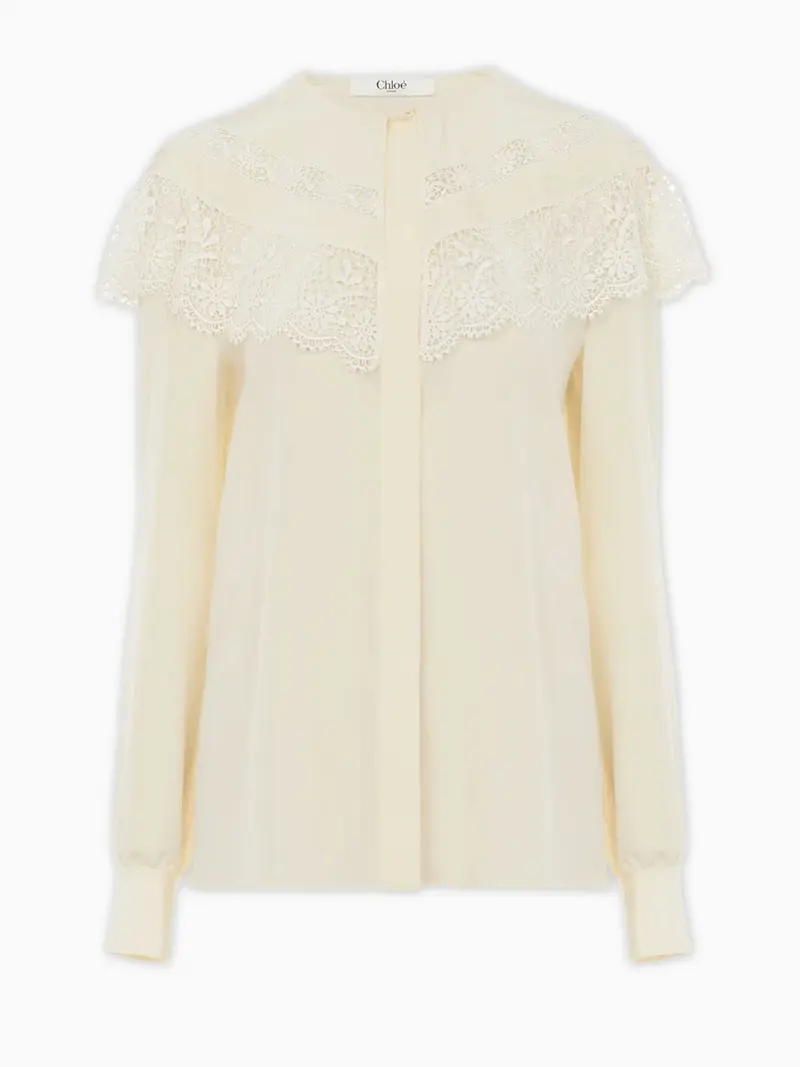 Lace collar blouse