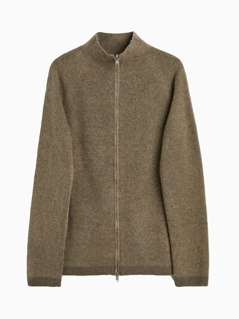 Line zip cardigan