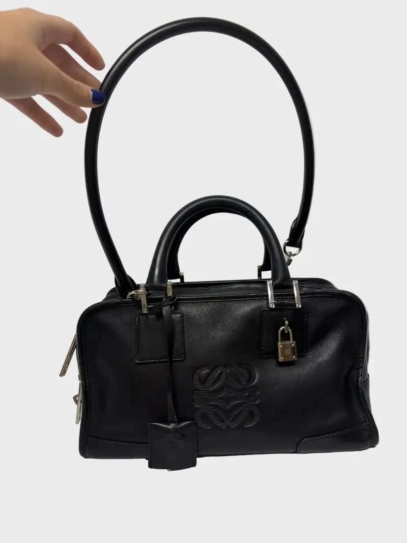 Loewe amazona 30 negro y plata con bandolera