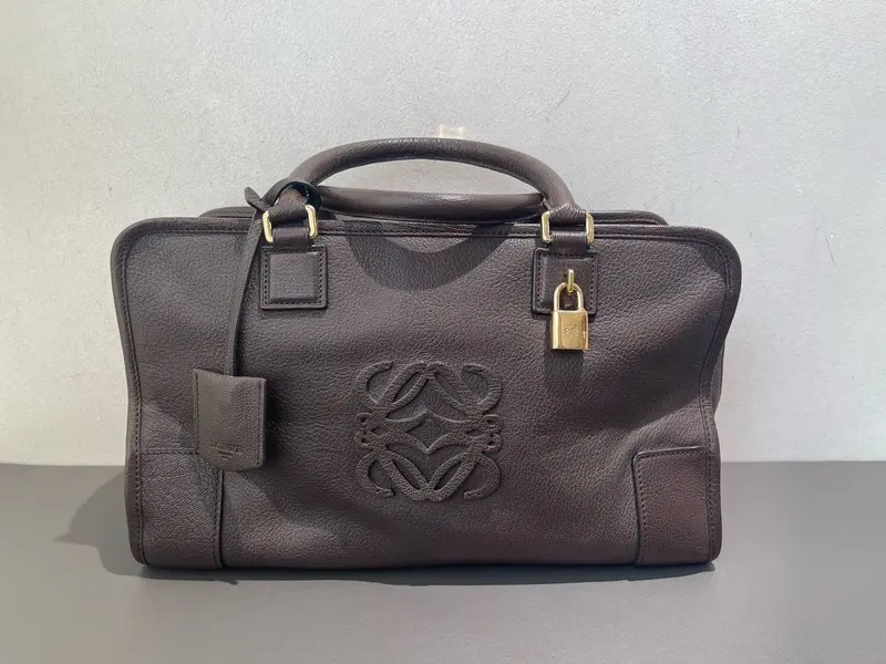 Loewe Amazona 36 Piel de Cabra Marrón Anagrama Grande