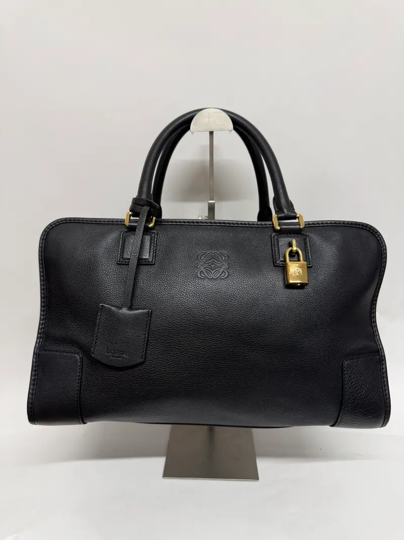 Loewe Amazona 36 | Piel Negra Herrajes dorados