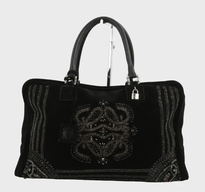 Loewe Amazona 44 ante negro con cristales Swarovski