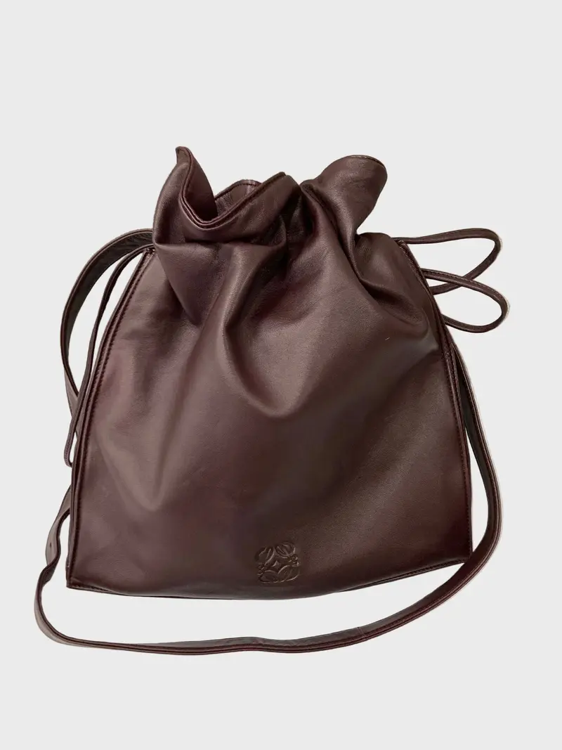 Loewe Flamenco Mediano burdeos Bandolera Piel Napa de Cordero