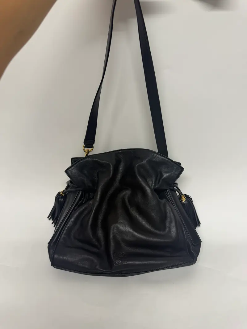 Loewe Flamenco Mediano Piel Napa Negra