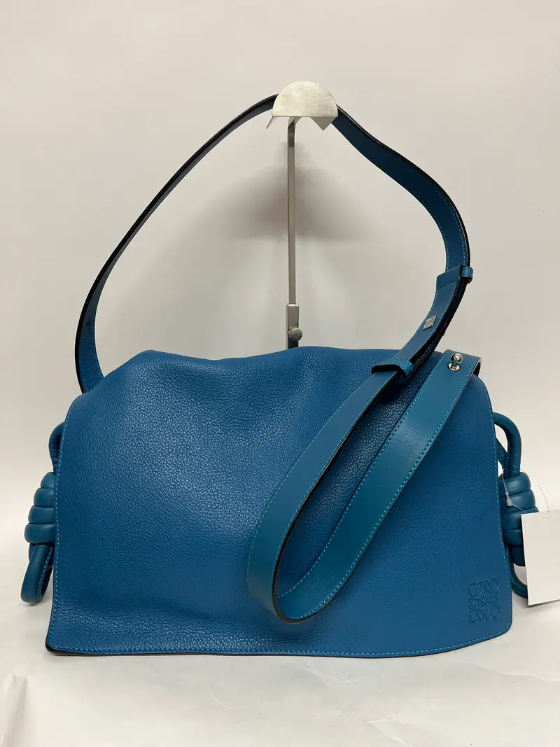 Loewe Flamenco Mediano Piel Nappa Azul Cobalto