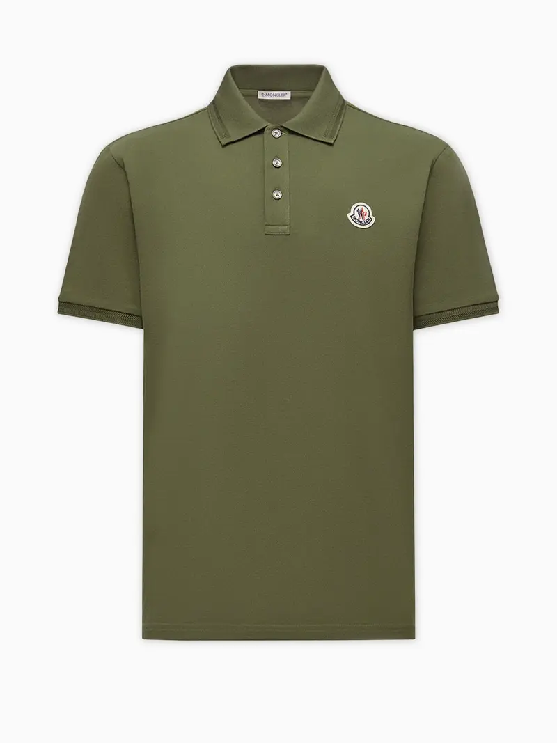 Logo patch polo shirt