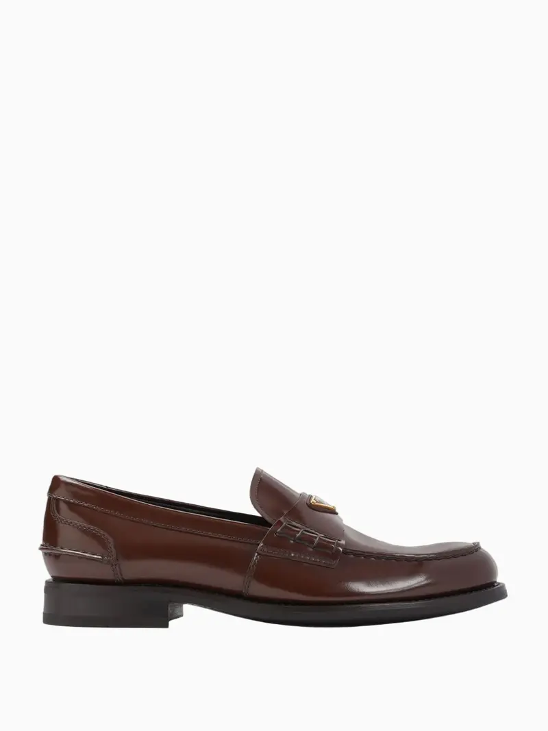 Logo-plaque loafers