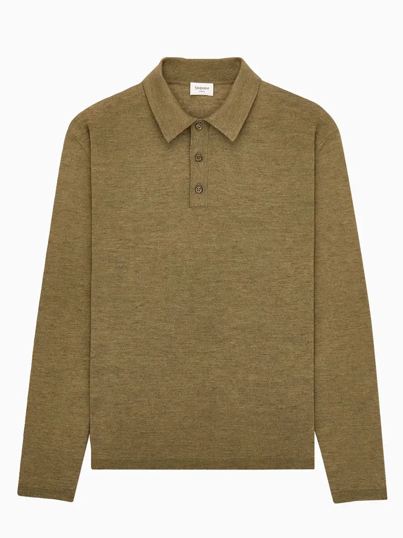 Long sleeve polo shirt