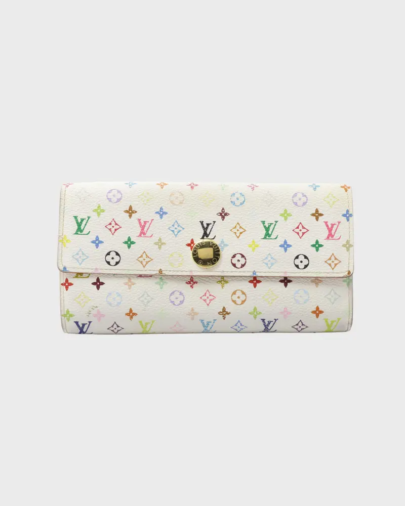 Louis Vuitton Portefeuille Sarah Murakami – Cartera Larga Monogram Multicolor Rosa