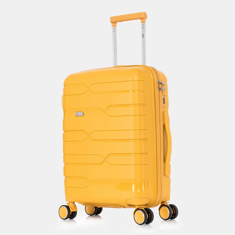 Maleta de cabina 55x38x22 cm (44L) Polipropileno  - Candado Incrustado - 20 Pulgadas - Amarillo - Bass