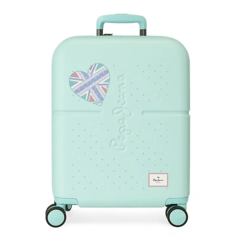 Maleta de cabina Pepe Jeans Nerea turquesa rígida 55cm